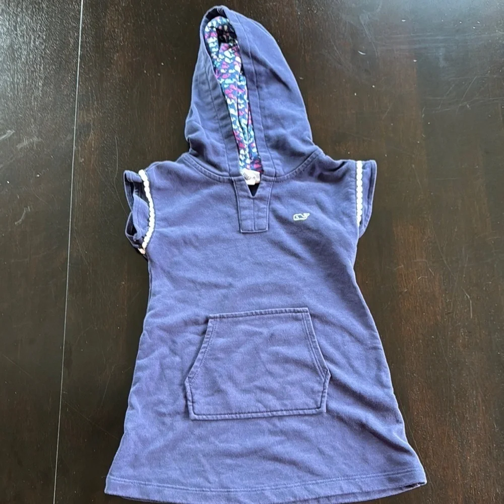 Vineyard Vines Blue Swim Coverup with Hood